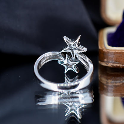 Pre-Loved Diamond Double Star 18ct White Gold Ring