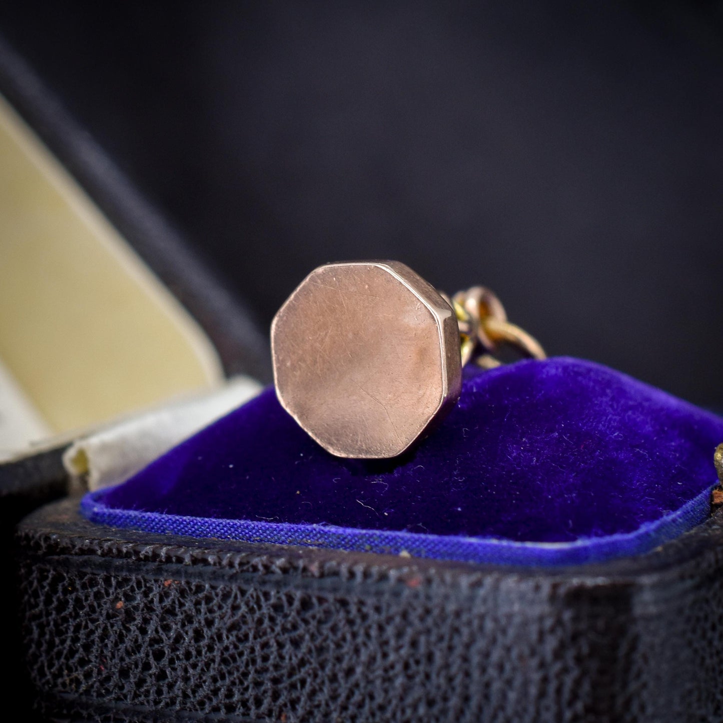 Antique Fancy Infinity 9ct Gold Plain Fob Seal Pendant