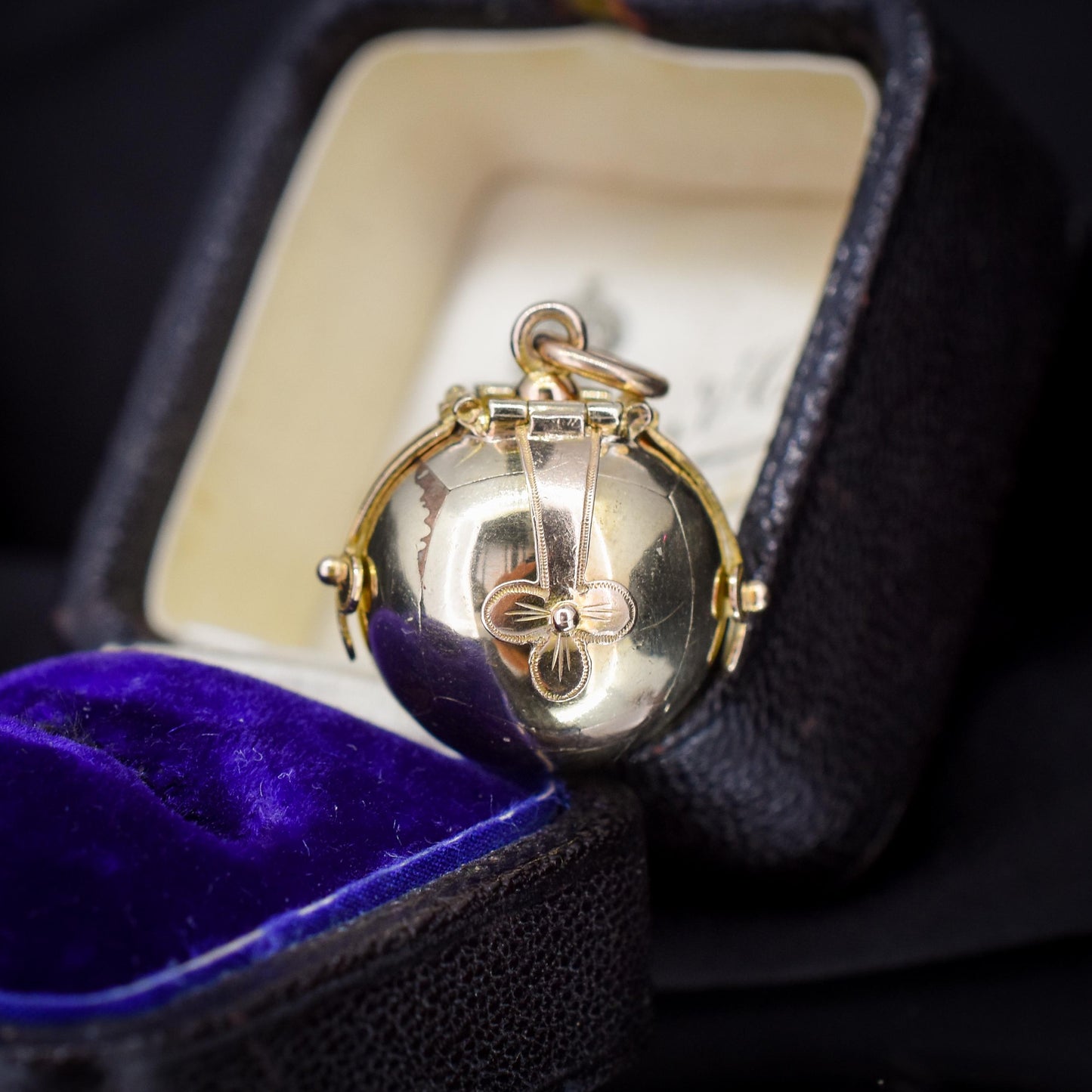 Vintage 9ct Gold and Silver Masonic Ball Charm Pendant