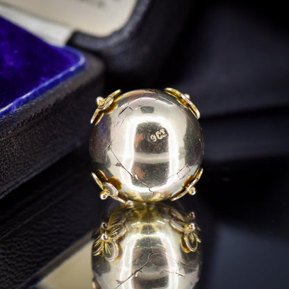 Vintage 9ct Gold and Silver Masonic Ball Charm Pendant