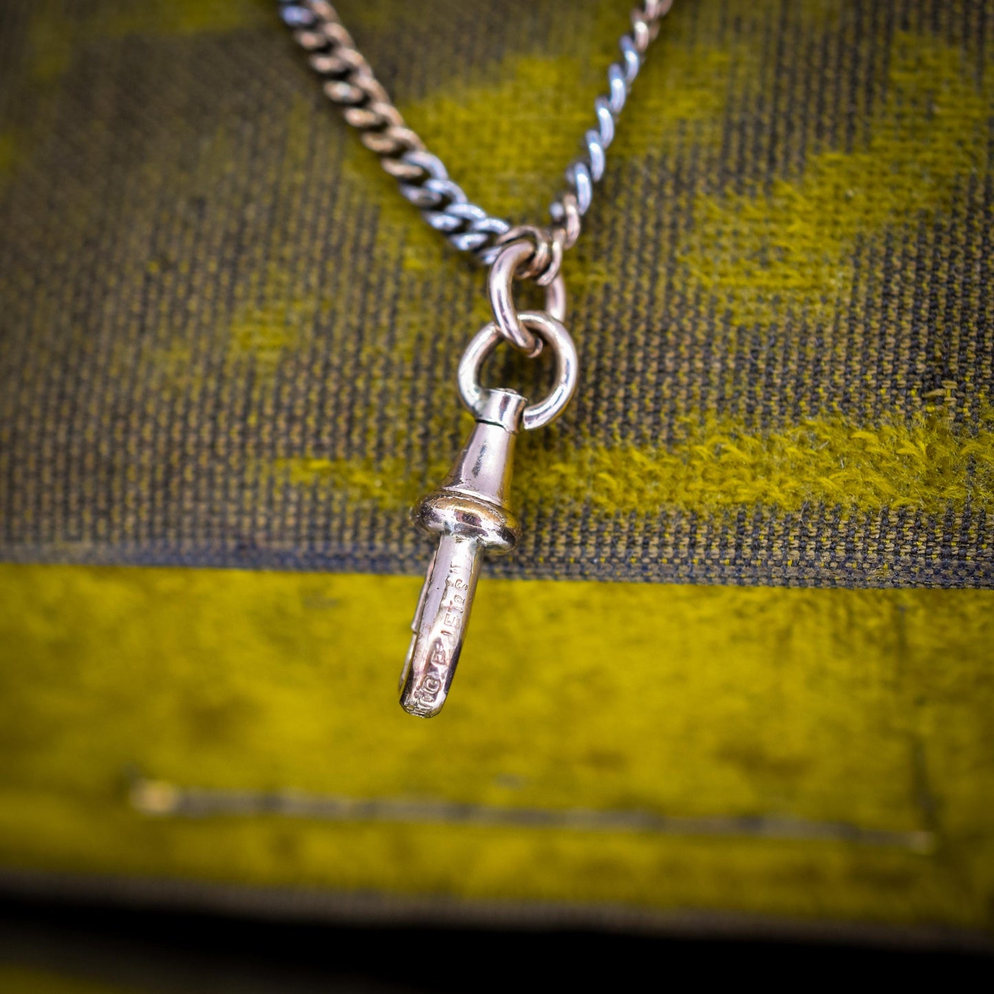 Antique Multi Tone Curb Long Guard Chain Necklace with Dog Clip | 62" length