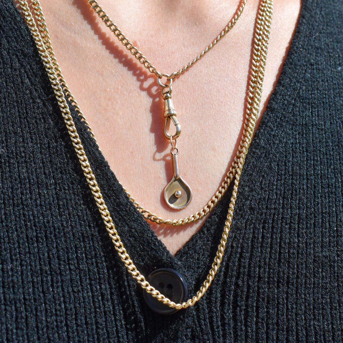 Antique Tennis Racket 9ct Rose Gold Charm Pendant | Dated 1901
