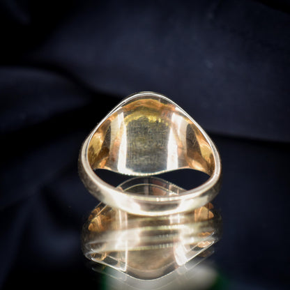 Vintage Intaglio Signet 9ct Yellow Gold Ring | Dated 1959