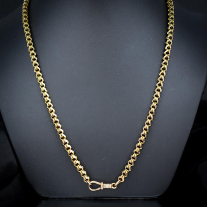 Antique Victorian 23.5" 15ct Gold Fancy Link Chain Necklace with Dog Clip - 30.1g