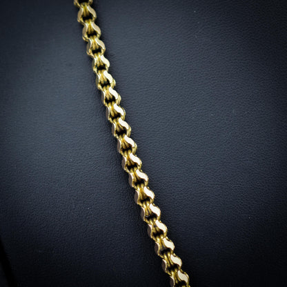 Antique Victorian 23.5" 15ct Gold Fancy Link Chain Necklace with Dog Clip - 30.1g