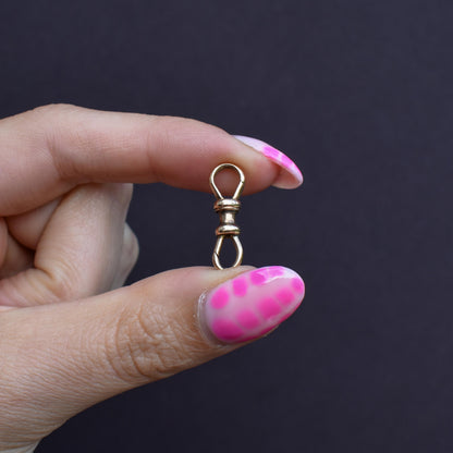 Rare Antique 9ct Gold Double Sided Dog Clip