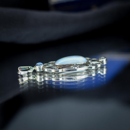 Antique Moonstone Sterling Silver Drop Pendant