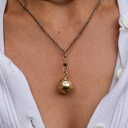 Vintage 9ct Gold and Silver Masonic Ball Charm Pendant