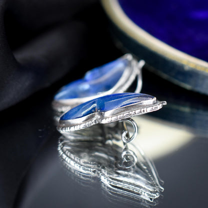 Antique Art Deco Sterling Silver Butterfly Wing Butterfly Brooch Pin