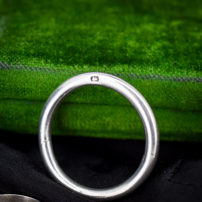 Antique '1896' Large Sterling Silver Dog Clip and Ring Extender