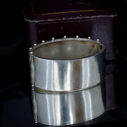 Antique Victorian Gold and Silver Aesthetic Bangle Bracelet | Birmingham 1882