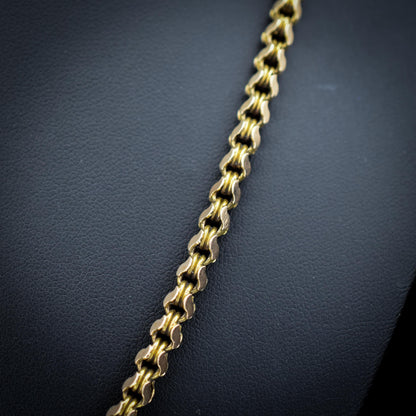 Antique Victorian 23.5" 15ct Gold Fancy Link Chain Necklace with Dog Clip - 30.1g