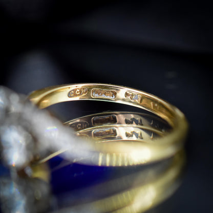 Antique Diamond 'Toi Et Moi' Two Stone Twist 18ct Gold and Platinum Ring