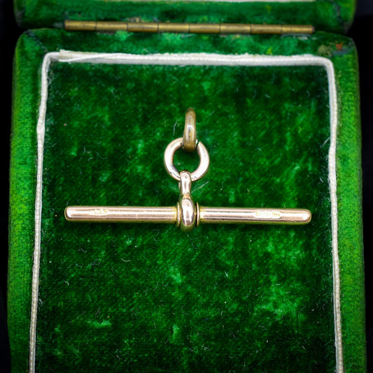 Antique 15ct Gold T-Bar Pendant Charm