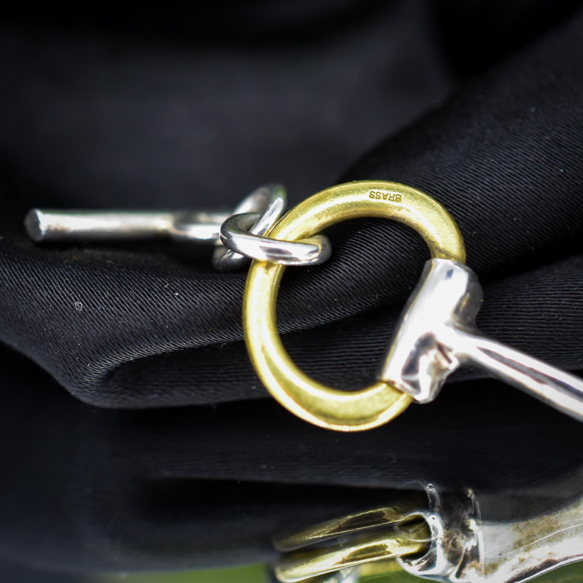 Vintage Multi Tone Sterling Silver Horsebit Snaffle Bracelet | 8.25"