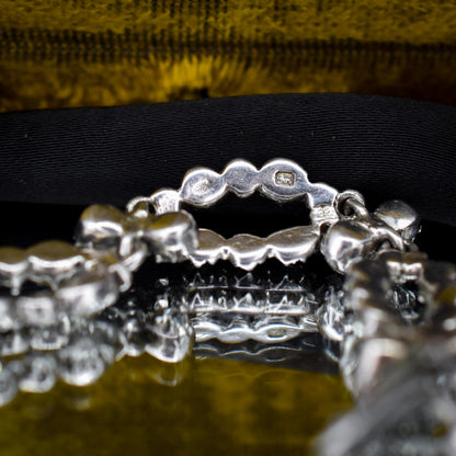 Vintage Paste Silver Statement Bracelet