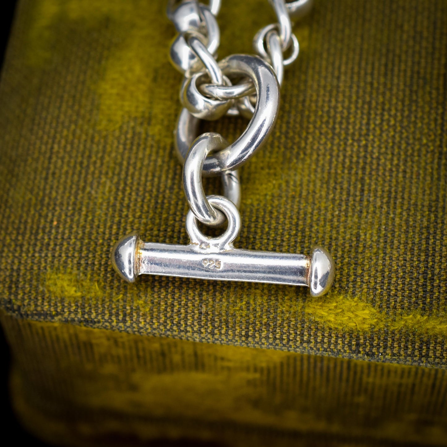 Vintage Sterling Silver Rollerball Albert Watch Chain Necklace | 17.5"