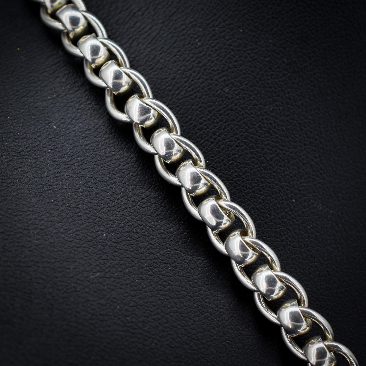 Vintage Sterling Silver Rollerball Albert Watch Chain Necklace | 17.5"