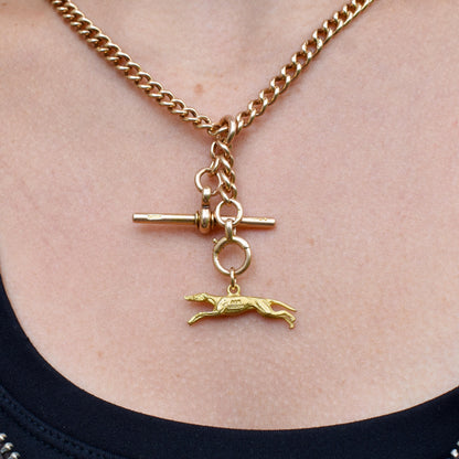 Vintage 9ct Gold Solid Greyhound Dog Charm Pendant