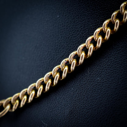 Antique 17.5" 15ct Gold Bolt Ring and Dog Clip Albert Chain Necklace