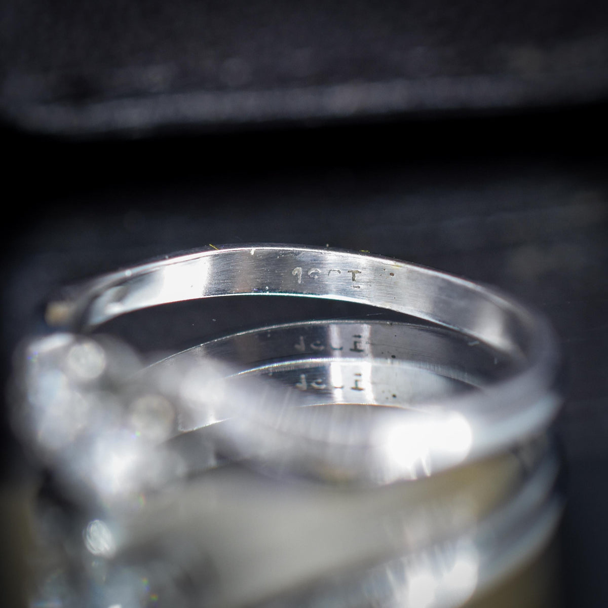 Antique Diamond 'Toi Et Moi' Two Stone Twist 18ct White Gold Ring