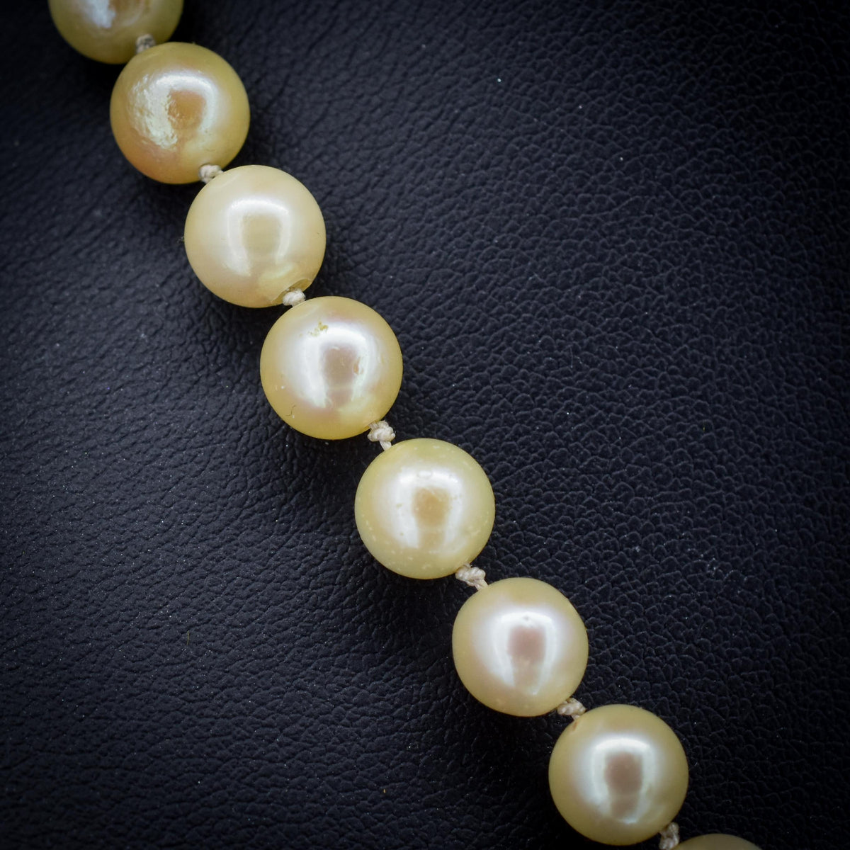 Vintage Pearl 9ct Gold Citrine Beaded Strand Necklace | 16.5"
