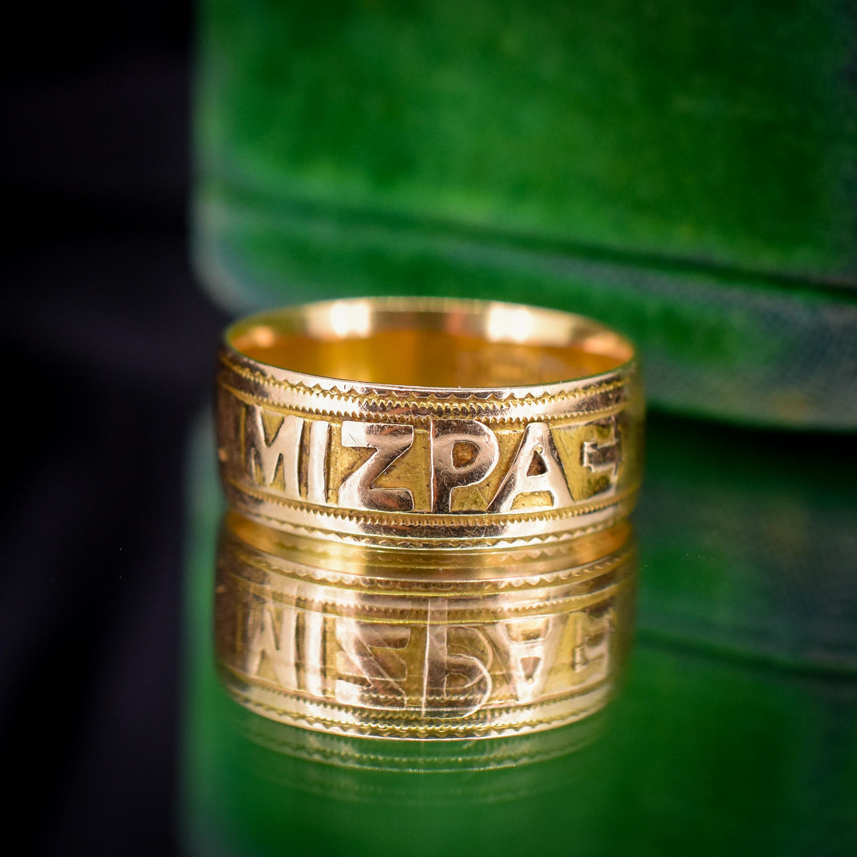 Antique Mizpah 18ct Yellow Gold Band Ring | Birmingham 1887