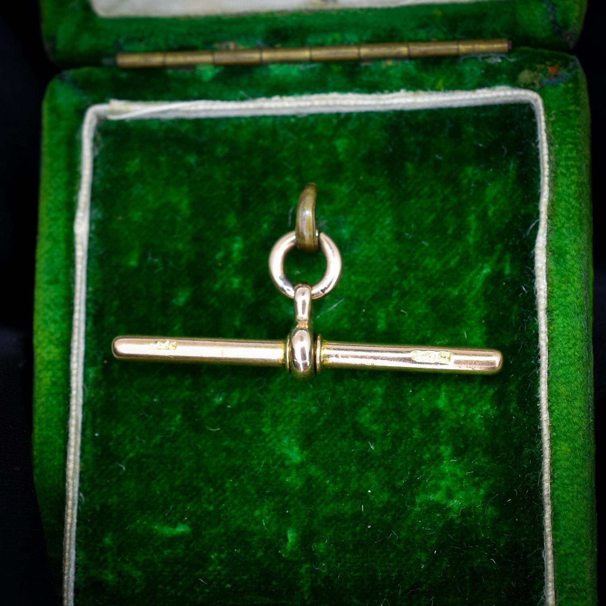Antique 15ct Gold T-Bar Pendant Charm