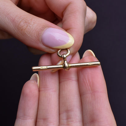 Antique 15ct Gold T-Bar Pendant Charm