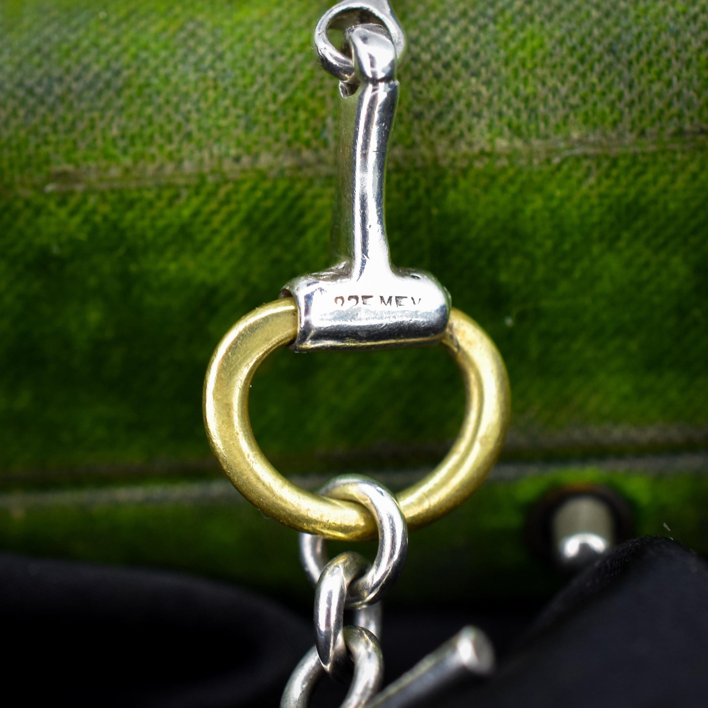 Vintage Multi Tone Sterling Silver Horsebit Snaffle Bracelet | 8.25"