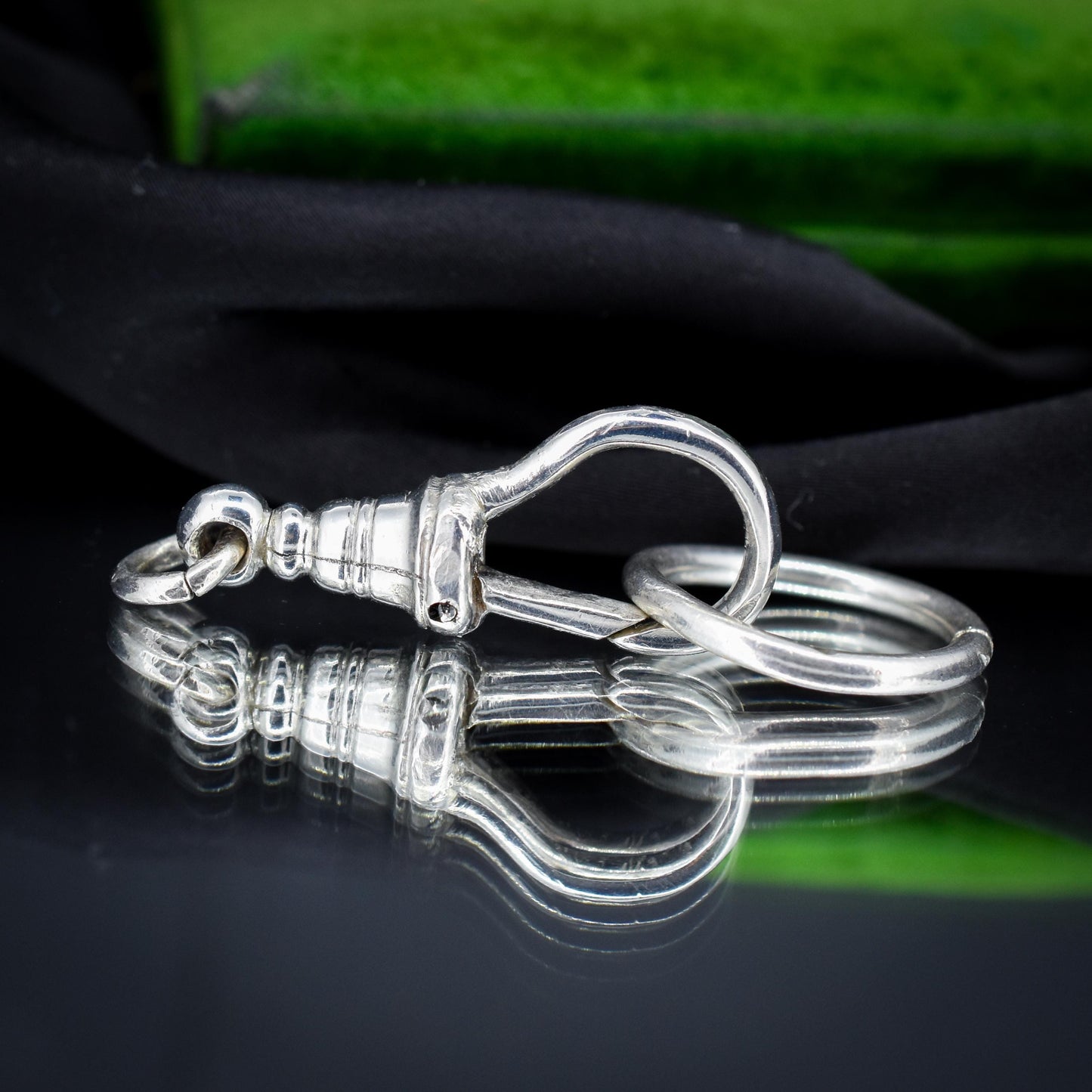 Vintage Large Sterling Silver Dog Clip and Ring Extender