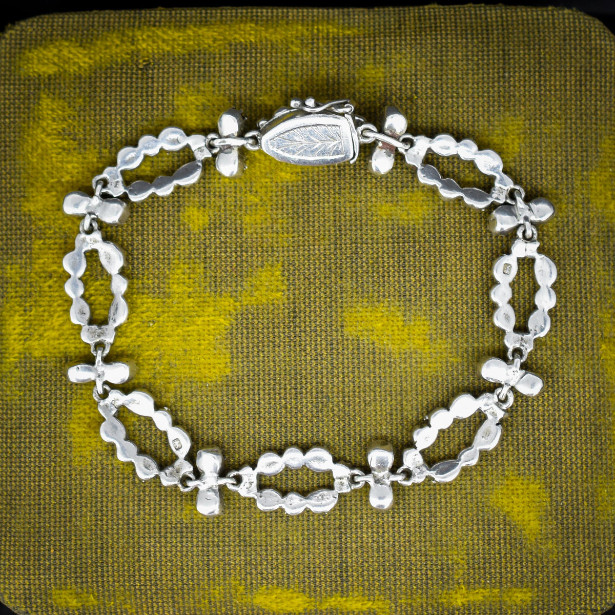 Vintage Paste Silver Statement Bracelet