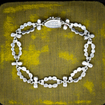 Vintage Paste Silver Statement Bracelet