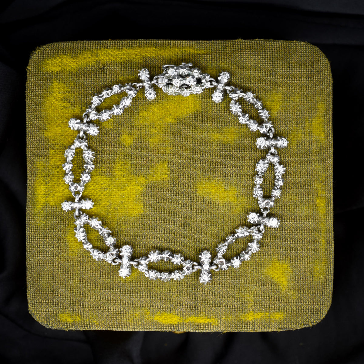 Vintage Paste Silver Statement Bracelet