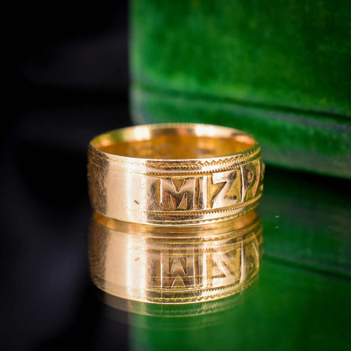 Antique Mizpah 18ct Yellow Gold Band Ring | Birmingham 1887
