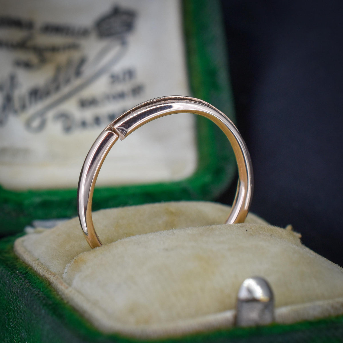 Antique 9ct Gold Split Ring, 20mm