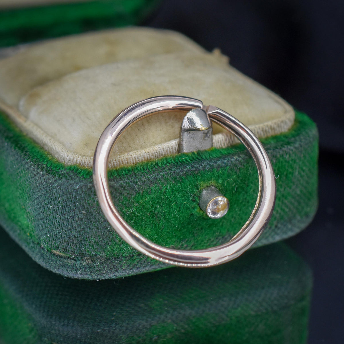 Antique 9ct Gold Split Ring, 20mm