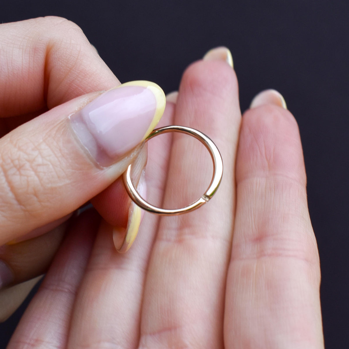 Antique 9ct Gold Split Ring, 20mm