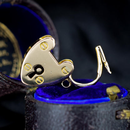 Antique Edwardian 18ct Gold Heart Padlock Pendant