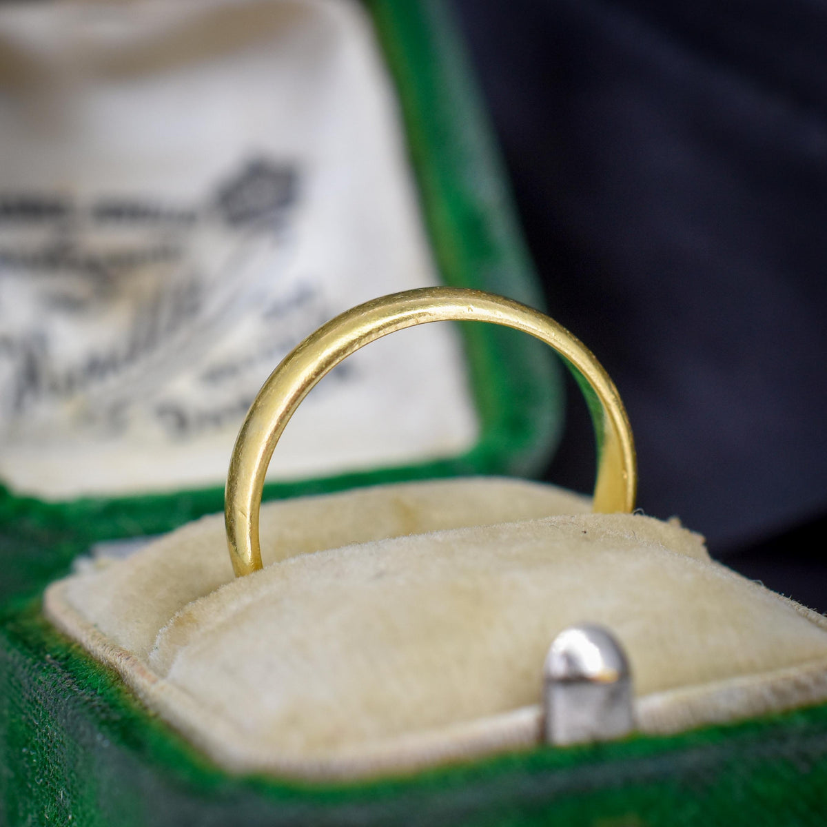 Vintage '1951' 22ct Yellow Gold Plain Stacking Wedding Band Ring - Vintage