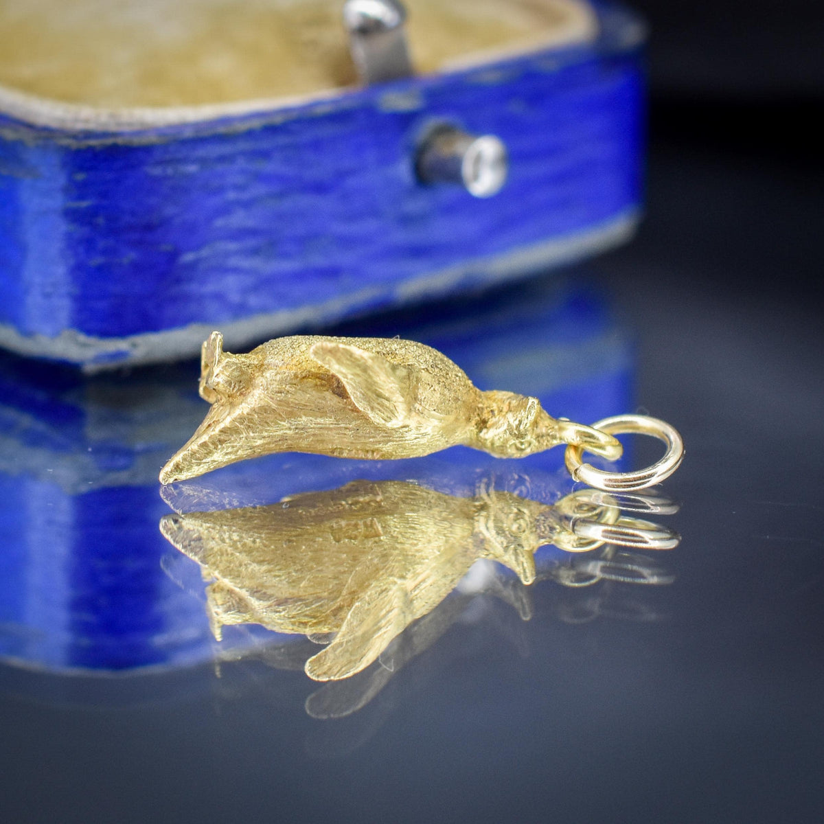 Vintage Solid 9ct Yellow Gold Penguin Charm | Dated 1974