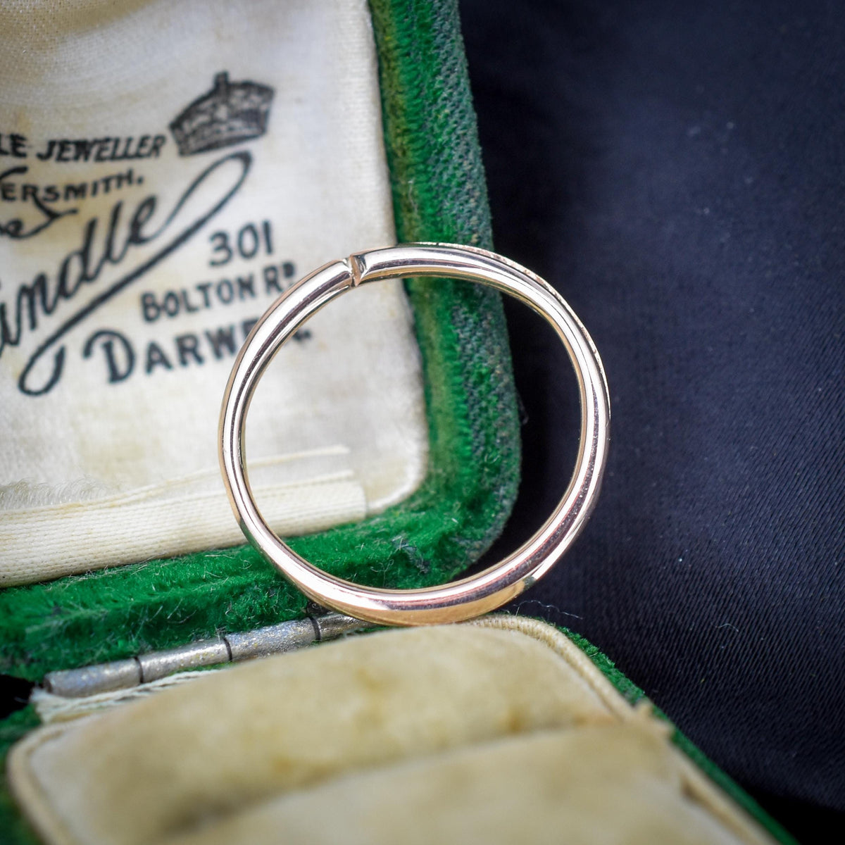 Antique 9ct Gold Split Ring, 20mm