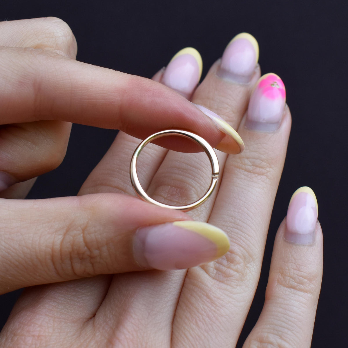 Antique 9ct Gold Split Ring, 20mm