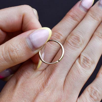 Antique 9ct Gold Split Ring, 20mm