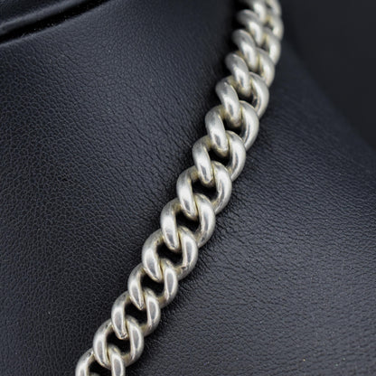 Antique 69g Heavy Albert Watch Chain Necklace with T-Bar and Dog Clips | 24"