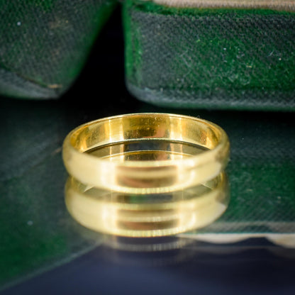 Vintage '1951' 22ct Yellow Gold Plain Stacking Wedding Band Ring - Vintage