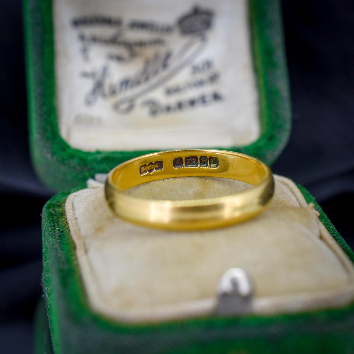 Vintage '1951' 22ct Yellow Gold Plain Stacking Wedding Band Ring - Vintage