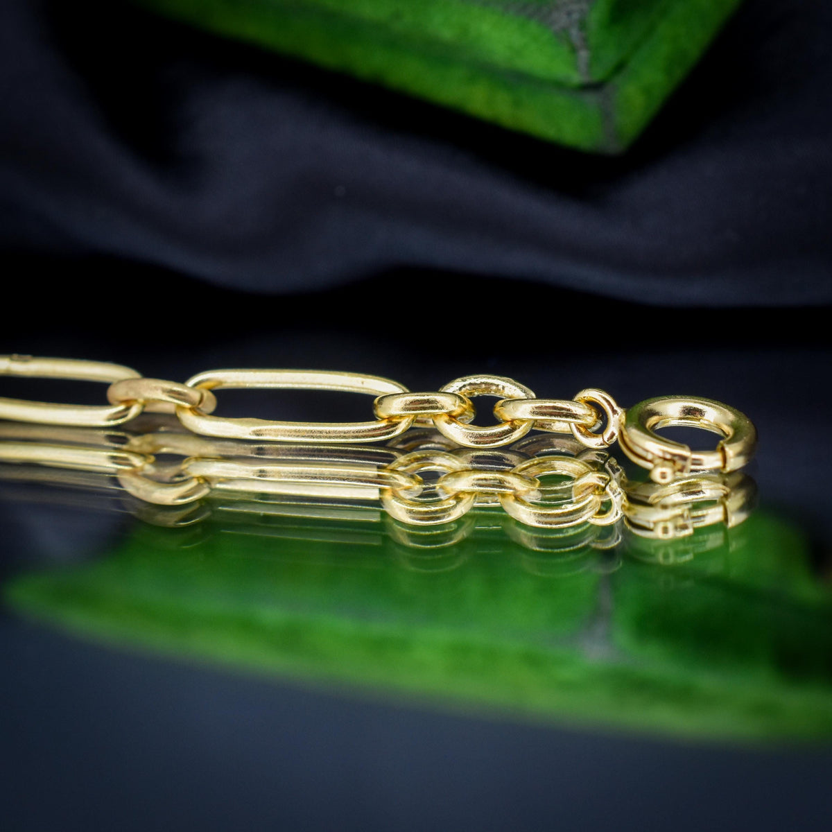 Antique Gold on Silver Trombone Link Extender with Bolt ring | 2.75"