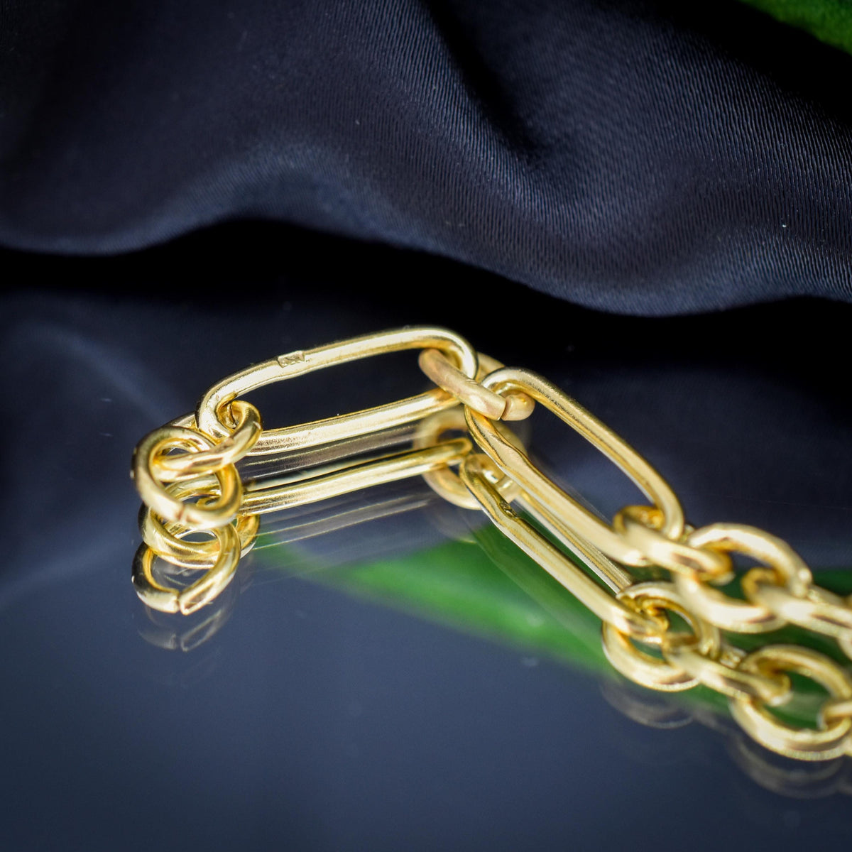 Antique Gold on Silver Trombone Link Extender with Bolt ring | 2.75"