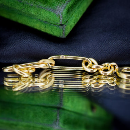 Antique Gold on Silver Trombone Link Extender with Bolt ring | 2.75"
